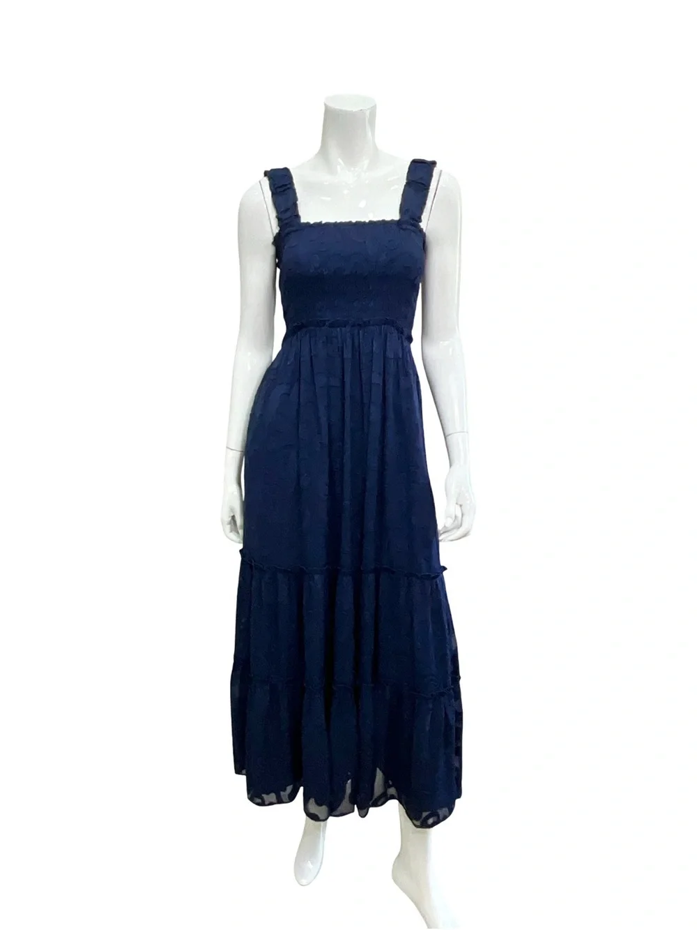 Lilly Pulitzer Hadly Smocked Maxi Dress Women's Clothing True Navy : XS Lilly Pulitzer Hadly Smocked Maxi Dress Women's Clothing True Navy : XS